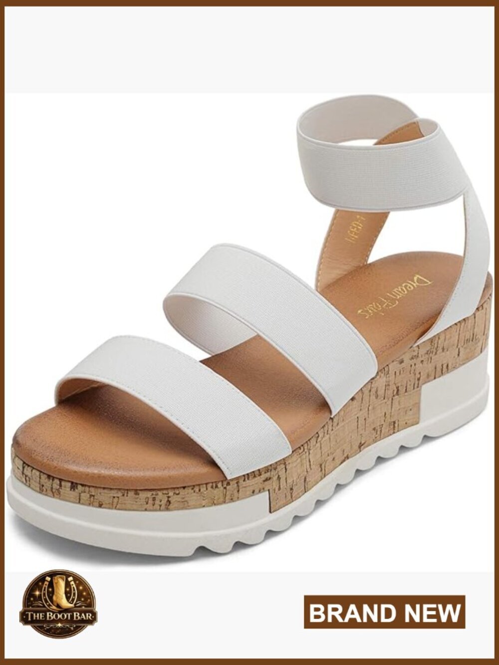 Open Toe Ankle Strap Platform Wedge Sandals - Slip On